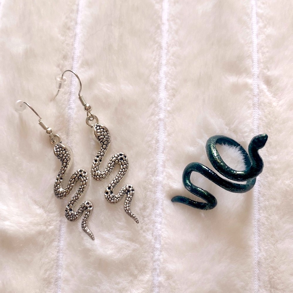 Snake Ring and Earrings